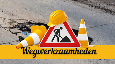 Wegwerkzaamheden op weg naar Het Liesesnhuus